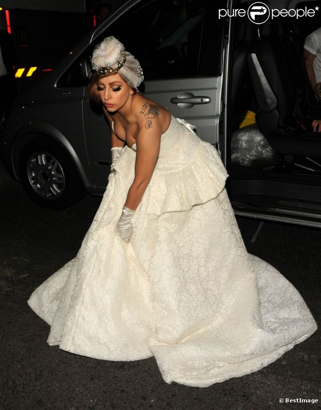 Lady Gaga devant The Arts Club à Mayfair, Londres, le 9 septembre 2012.