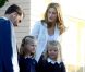 Letizia et Felipe d'Espagne accompagnent leurs filles Leonor et Sofía pour leur premier jour d'école, à Madrid, le 14 septembre 2012.