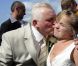 Thierry, accompagné de sa fille Charlène, pose le jour de son mariage, à Gavray, le samedi 15 septembre 2012. 