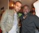 Tony Parker et Ladji Doucoure lors de la soirée anniversaire du restaurant Arrêts de Jeu à Aubervilliers le 15 septembre 2012