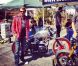 Johnny Hallyday immortalisé par Laeticia lors d'un rallye de vieilles motos dans le quartier de Venice, à Los Angeles, le 15 septembre 2012.
