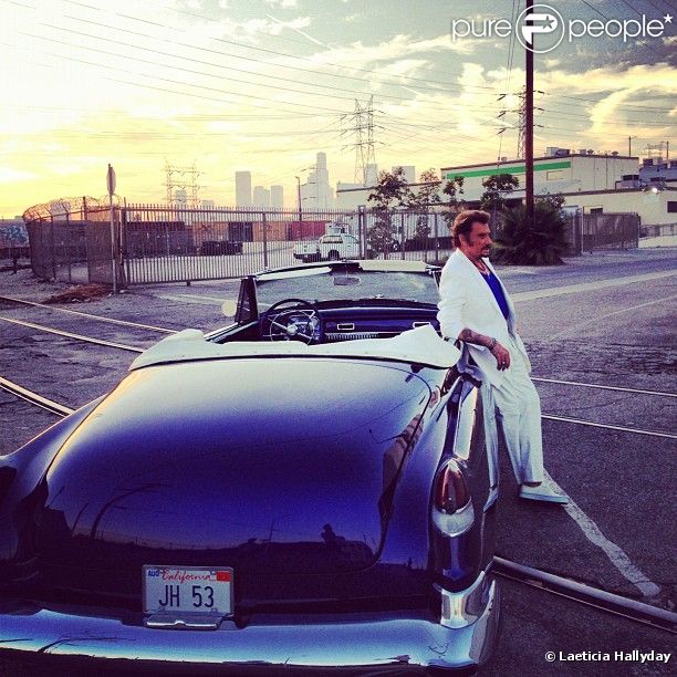 Johnny Hallyday immortalisé par Laeticia à Los Angeles, septembre 2012.