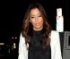 Exclusif - Eva Longoria ultra stylée en noir et blanc, arrive au restaurant Beso pour un dîner avec sa mère. Hollywood, le 17 septembre 2012.