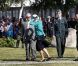 La reine Margrethe II de Danemark et le prince Henrik lors de leur tournée d'été annuelle, début septembre 2012
