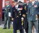 Le prince Frederik, en uniforme, présidait le 5 septembre 2012 le Jour du drapeau danois, le Dannebrog, avec dépôt de gerbe, cérémonie commémorative et parade militaire.
