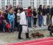 La reine Margrethe II de Danemark et le prince Henrik lors de leur tournée d'été annuelle, début septembre 2012