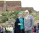 La reine Margrethe II de Danemark et le prince Henrik lors de leur tournée d'été annuelle, début septembre 2012