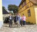 La reine Margrethe II de Danemark et le prince Henrik lors de leur tournée d'été annuelle, début septembre 2012