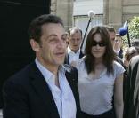 Carla et Nicolas Sarkozy à la fête de la Musique de l'Elysée le 21/06/08