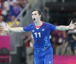 Samuel Honrubia lors de la demi-finale olympique face à la Croatie lors des Jeux olympiques de Londres le 10 août 2012