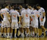 L'équipe de Montpellier lors du match face à Créteil au Palais des sports de Creteil  le 30 novembre 2011