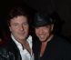 Philippe Lellouche et Pascal Obispo à la fête célébrant la générale du  Jeu de la Vérité , Chez Castel à Paris, le 25 septembre 2012.