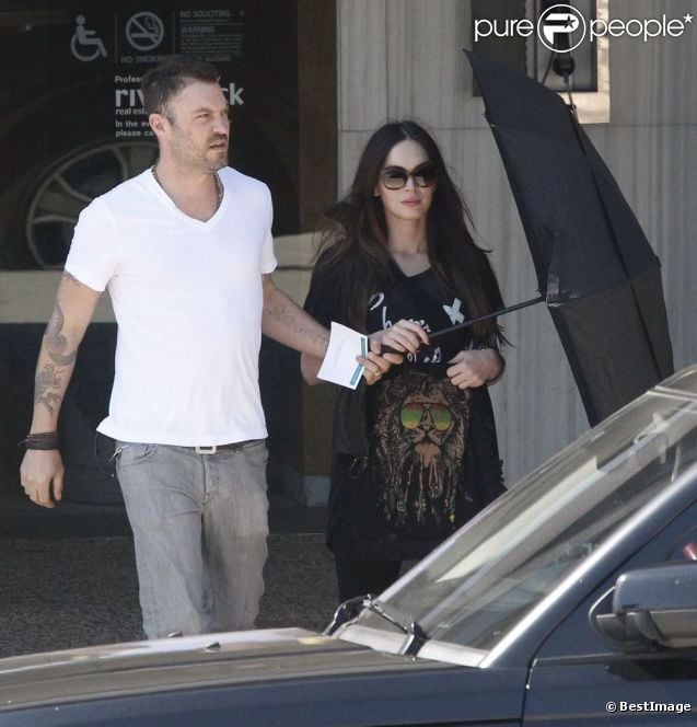 Megan Fox et Brian Austin Green, à Los Angeles, le 23 septembre 2012.