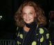 Diane von Furstenberg arrive au Grand Palais pour assister au défilé Saint Laurent printemps-été 2013 et soutenir son confrère Hedi Slimane. Paris, le 1er Octobre 2012.