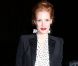 La ravissante Jessica Chastain, visage du parfum Manifesto d'Yves Saint Laurent, arrive au Grand Palais pour assister au défilé Saint Laurent printemps-été 2013. Paris, le 1er Octobre 2012.