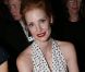 Jessica Chastain assiste au défilé Saint Laurent printemps-été 2013 au Grand Palais. Paris, le 1er octobre 2012.