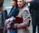 La princesse Benedikte sur les marches du Parlement. La famille royale de Danemark s'est rassemblée mardi 2 octobre 2012 à Christiansborg pour la réouverture officielle du Parlement, lancement de l'année politique. La reine Margrethe II était entourée du prince Henrik, du prince Frederik avec la princesse Mary, du prince Joachim avec la princesse Marie, et de la princesse Benedikte.