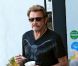 Johnny Hallyday, Laeticia et leurs filles à Los Angeles, le 27 septembre 2012.