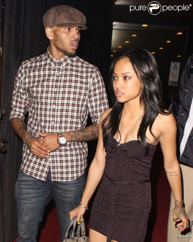 Chris Brown et Karrueche Tran à Los Angeles, le 29 août 2012.