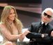Jennifer Lopez sur le plateau de l'émission  Wetten Dass , à Dusseldorf, en Allemagne, le samedi 6 octobre 2012.