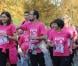 Valérie Fourneyon et Yohan Diniz lors de la course célébrant le 10e anniversaire d'Odyssea qui lutte pour sensibiliser le plus grand nombre au cancer du sein