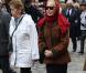 Brigitte Fossey lors des funérailles du réalisateur Claude Pinoteau à Paris le 11 octobre 2012