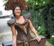 Joséphine Drai lors des essayages de robes pour le Salon du Chocolat 2012, le 5 octobre 2012 à Paris