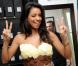Tal lors des essayages de robes pour le Salon du Chocolat 2012, le 5 octobre 2012 à Paris