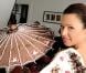 Natasha St-Pier lors des essayages de robes pour le Salon du Chocolat 2012, le 5 octobre 2012 à Paris