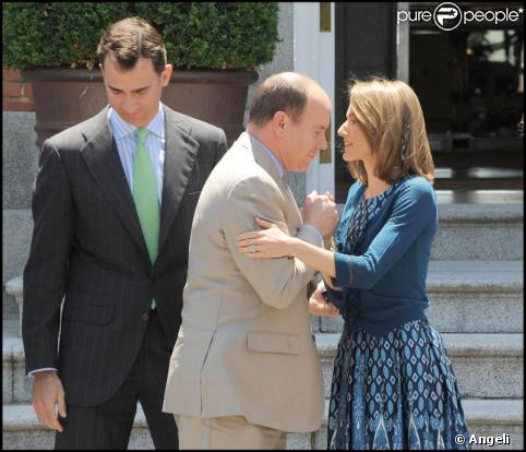 Le prince Albert de II de Monaco et la princesse Letizia