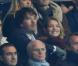 Antoine Arnault et Natalia Vodianova très amoureux lors du match de coupe de la Ligue entre le PSG et l'OM (2-0) au Parc des Princes le 31 octobre 2012