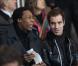 Gaël Monfils et Richard Gasquet lors du match de Coupe de la Ligue entre le PSG et l'Olympique de Marseille (2-0) le 31 octobre 2012 au Parc des Princes à Paris