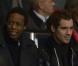 Richard Gasquet et Gaël Monfils lors du match de Coupe de la Ligue entre le PSG et l'OM (2-0) le 31 octobre 2012 à Paris au Parc des Princes