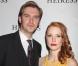 Dan Stevens et Jessica Chastain à la soirée de lancement de la pièce  The Heiress  à New York, le 1er novembre 2012.