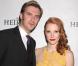 Dan Stevens et Jessica Chastain à la soirée de lancement de la pièce  The Heiress  à New York, le 1er novembre 2012.