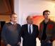 Jean-Charles de Castelbajac, professeur Khayat et Louis-Marie de Castelbajac à la 17ème édition des Sapins de Noël des Créateurs à l'hôtel Salomon de Rothschild à Paris le 3 décembre 2012.
