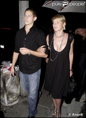 Sharon Stone et un ami