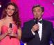 Jean-Pierre Foucault et Delphine Wespiser, Miss France 2012, en direct du journal de 20 heures de TF1 le samedi 8 décembre 2012 avant la soirée Miss France 2013
