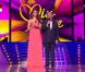 Jean-Pierre Foucault et Delphine Wespiser, superbe, en direct du journal de 20 heures de TF1 avec Claire Chazal le samedi 8 décembre 2012 avant la soirée Miss France 2013