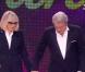 Alain Delon et Mireille Darc lors de l'élection de Miss France 2013 le samedi 8 décembre 2012 sur TF1 en direct de Limoges