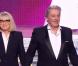 Alain Delon et Mireille Darc lors de l'élection de Miss France 2013 le samedi 8 décembre 2012 sur TF1 en direct de Limoges