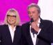 Alain Delon et Mireille Darc lors de l'élection de Miss France 2013 le samedi 8 décembre 2012 sur TF1 en direct de Limoges