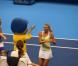 Maria Sharapova et Caroline Wozniacki n'ont pas peur du ridicule lors d'un match exhibition à Sao Paulo le 7 décembre 2012