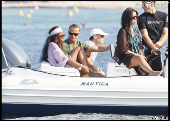 Naomi Campbell en vancances à St-Tropez avec son chéri Marcus Elias