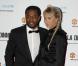 Patrice Evra et sa femme Sandra  lors du gala de l'UNICEF organisé par l'équipe de Manchester United à Manchester le 19 décembre 2012 
