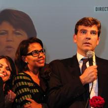 Arnaud Montebourg et son ex-compagne Audrey Pulvar à Paris, le 9 octobre 2011.