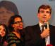 Arnaud Montebourg et son ex-compagne Audrey Pulvar à Paris, le 9 octobre 2011.