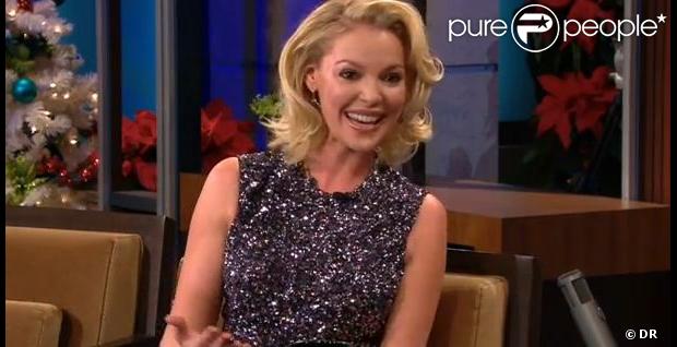 La belle Katherine Heigl en interview chez Jay Leno, parle de l'adopation de ses filles, le 20 décembre 2012.