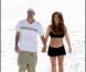 Britney Spears et son ex-mari Kevin Federline en promenade romantique à la belle époque, sur la plage, en Floride, le 13 avril 2005. Un jour seulement après l'annonce de sa première grossesse.