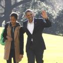 Barack Obama, Michelle et les filles : Retour avec le sourire après les vacances